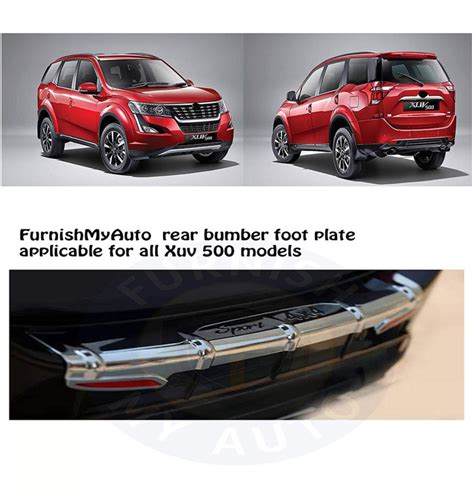 OnWheel-Imported Chrome Rear Bumper Footplate for Mahindra XUV 500 | Car chrome accessories ...