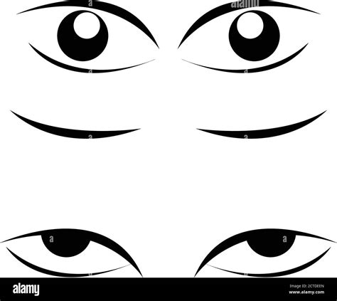 Eye for Cartoon Animation white background. eyes icon Design.Open and closed eyes images ...