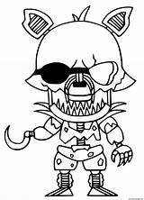 Grim Foxy Coloring Page Printable sketch template