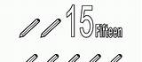 Number 15 Coloring Page  Nation sketch template