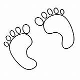 Baby Feet Coloring Page sketch template