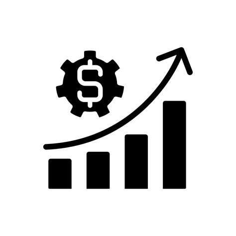 Budget black glyph icon. Estimated revenue. Tracking income and ...