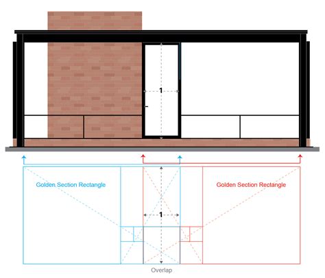 Philip Johnson's Glass House, Golden Section Analysis :: Behance