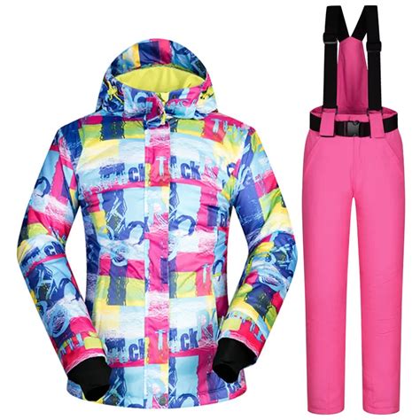 Winter Ski Suit Women Brands Ski Clothes Windproof Waterproof Outdoor ...