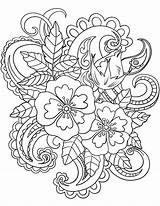 Floral Coloring Pages For Adults  Best Kids sketch template