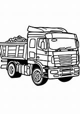 Truck Coloring Page  Trucks Semi Vehicle Size sketch template