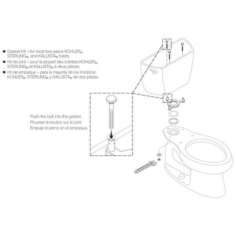 Buy Triangle Tank Gasket with Bolts for Most 2-Piece Toilets Online at ...