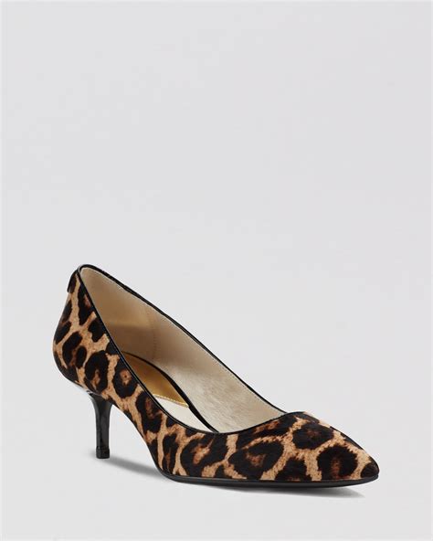 MICHAEL Michael Kors Pumps Mk Flex Leopard Print Kitten Heel | Lyst