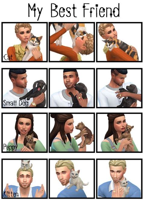 ♥ My Best Friend ♥ | Sims 4 pets, Sims 4 couple poses, Sims pets