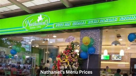 Nathaniel's Menu Prices in Philippines Updated 2024