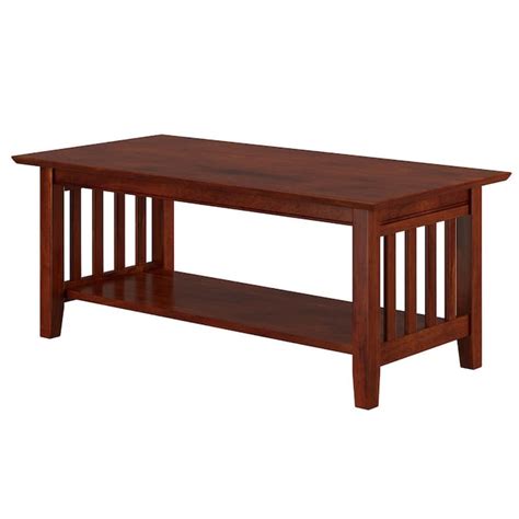 Atlantic Furniture Mission Walnut Rubberwood Wood Coffee Table in the Coffee Tables department ...