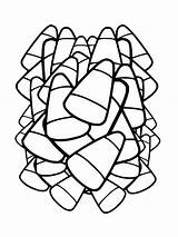 Candy Corn coloring Page  Free Printable sketch template