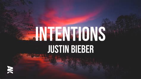 Justin Bieber - Intentions (Lyrics Video) - YouTube