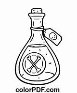 Danger Poison Bottle – Coloring Pages And Books In PDF sketch template