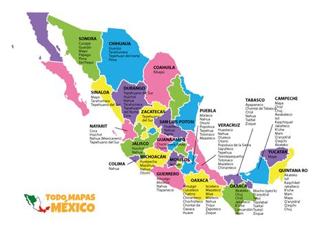 Mapa de lenguas indígenas en México | Todo Mapas México