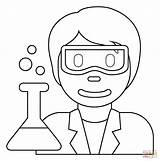 Scientist Emoji coloring Page  Free Printable Coloring Pages sketch template