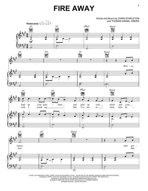 Fire Away | Sheet Music Direct