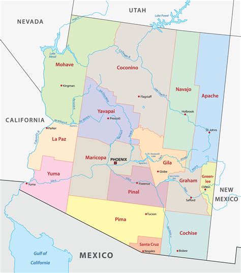 Arizona Counties Map | Mappr