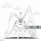 Cute Monsters Aliens For Coloring Pages Bundle Of Decorative Design  sketch template