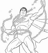 Pinto Dibujos Superman Rompiendo Cadenas Para Colorear sketch template