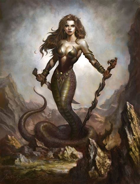 Naga Art Print by Paul Abrams | Fantasy art women, Fantasy artwork, Naga