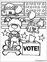 Election Day Coloring Pages Sketch Page sketch template