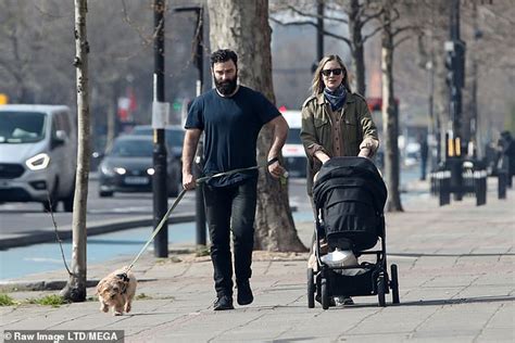 Aidan Turner steps out with his wife Caitlin Fitzgerald - who pushes a pram | Daily Mail Online