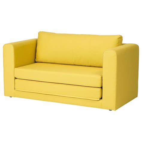 IKEA - ASKEBY, 2-seat sofa-bed, Gräsbo golden-yellow, A sofa-bed with ...