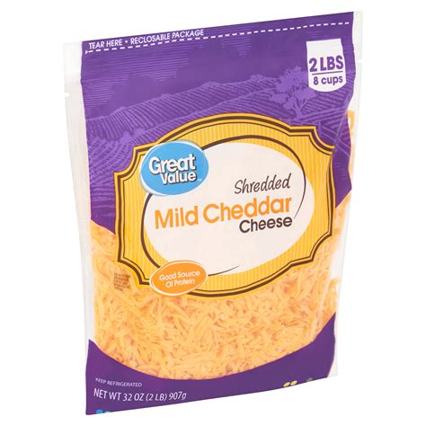 Great Value Shredded Mild Cheddar Cheese, 32 oz - Walmart.com - Walmart.com