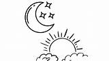 Coloring Page Moon And Sun Free Printable Space Color  Vrogueco sketch template