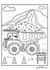 Truck Hauling dirt  Coloring Pages For Kids sketch template