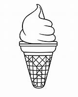Ice Cream Cone Coloring Page  Free Printable sketch template