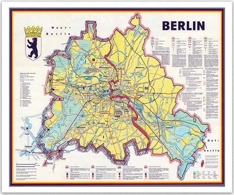 Map of Berlin Capital of Germany Vintage Map of Berlin European City ...