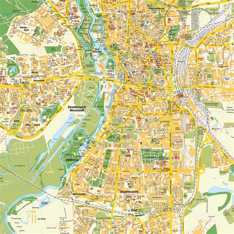 Stadtplan Halle Saale, Deutschland. Karte und Routenplaner von hot-maps.