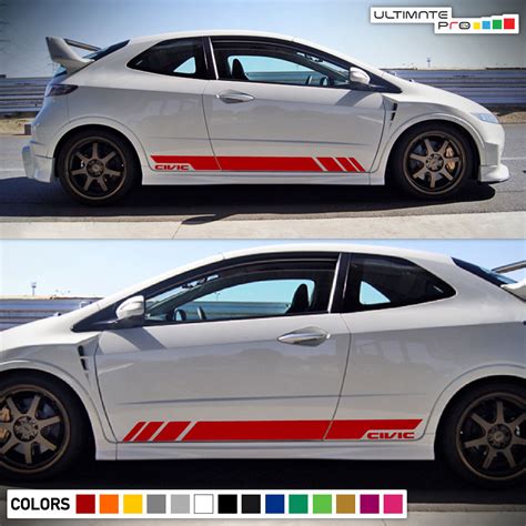 Honda civic decals Stripes Kit 2016-Present