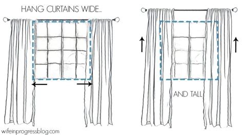 how to hang curtains in the living room with pictures and instructions for hanging curtains on ...