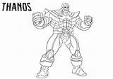 Thanos Infinity War Coloring Page Pages sketch template