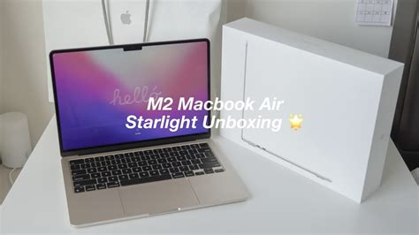 M2 Macbook Air Starlight Unboxing 💫👩🏻‍💻 - YouTube