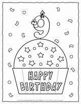 Happy Birthday Coloring Page sketch template