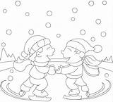 Ice skating coloring Pages To Download And Print For Free sketch template