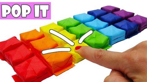 Origami POP IT | Paper toy antistress | DIY fidget toys pop it - YouTube