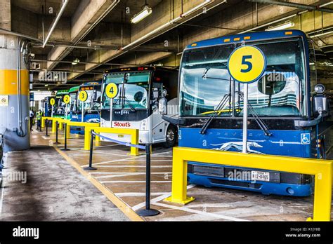 Washington DC, USA - July 1, 2017: Inside Union Station parking garage ...