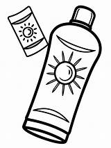 Sunscreen colouring Book pages For Children And Adults With Vector  sketch template