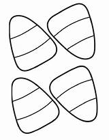 Candy Corn Template Coloring Page Free Printable PDF sketch template