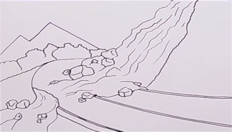 How to draw landslide / soil erosion