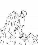 Smiling Boy Climbing Moutain coloring Page  Download Print Or Color sketch template