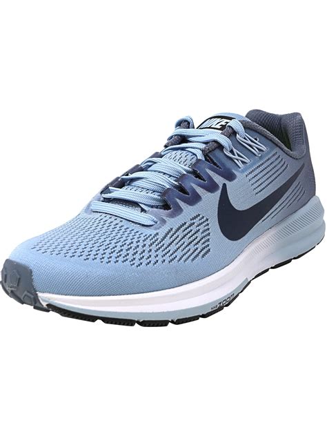 Nike - Nike Women's Air Zoom Structure 21 Armory Blue / Navy Ankle-High Mesh Running Shoe - 8W ...