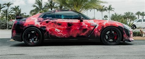 Nissan GT-R Is a Perfectly Custom Lightning Storm of Red, Black, and ...