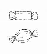 Premium Vector  Candy wrapper Sweet Dessert Food Doodle Linear Cartoon sketch template