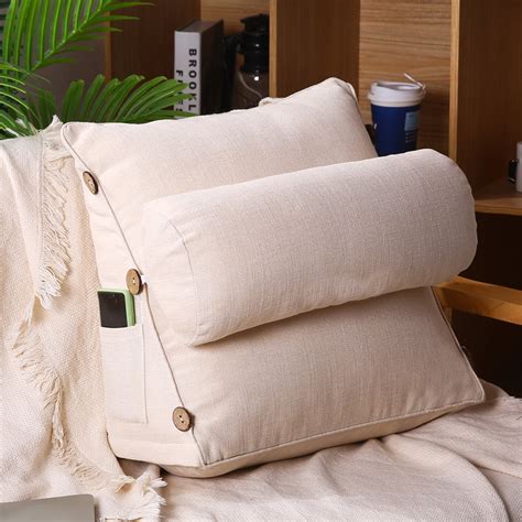 Home Textiles Wedge Reading Pillow Lounger Bed Rest Detachable Back ...